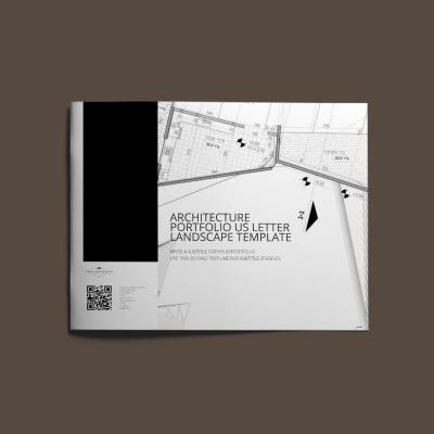 Architecture Portfolio US Letter Landscape Template