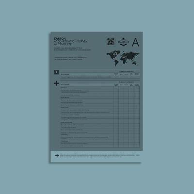 Karton Accommodation Survey A4 Template