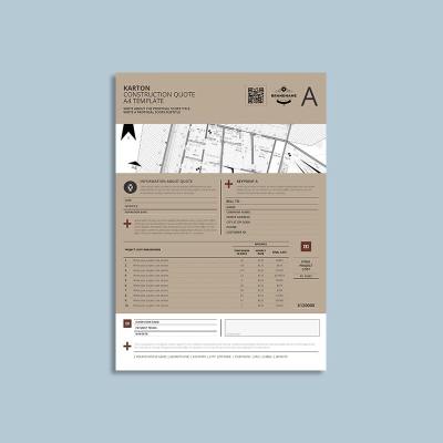 Karton Construction Quote A4 Template