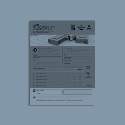 Karton Construction Quote US Letter Template