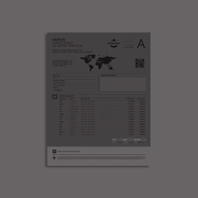 Karton Credit Memo US Letter Template