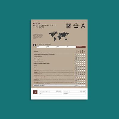 Karton HR Interview Evaluation A4 Template