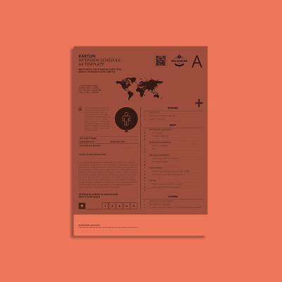 Karton Interview Schedule A4 Template