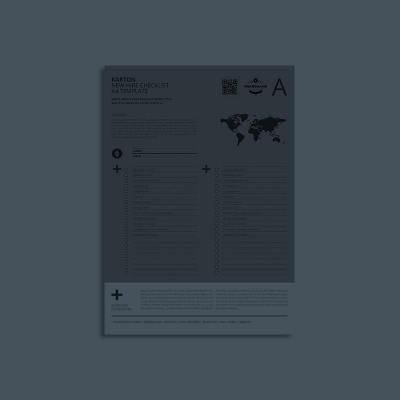 Karton New Hire Checklist A4 Template