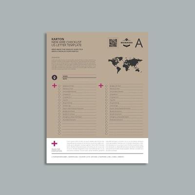 Karton New Hire Checklist US Letter Template