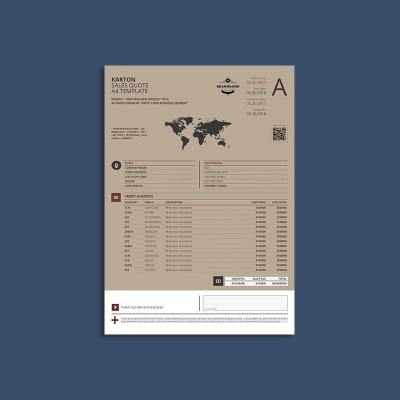 Karton Sales Quote A4 Template