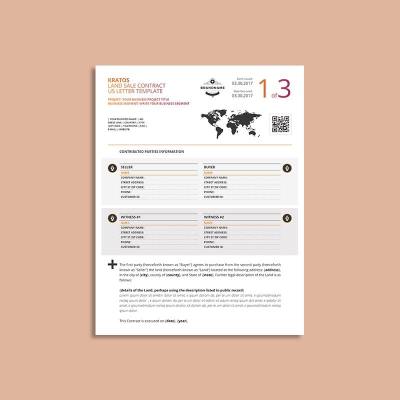 Kratos Land Sale Contract US Letter Template
