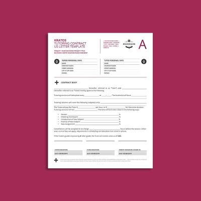Kratos Tutoring Contract US Letter Template
