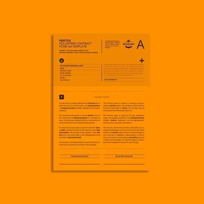 Kratos Volunteer Contract Form A4 Template