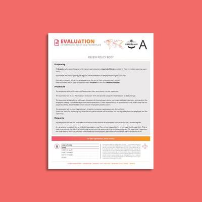 Octo Employee Evaluation Policy US Letter Template