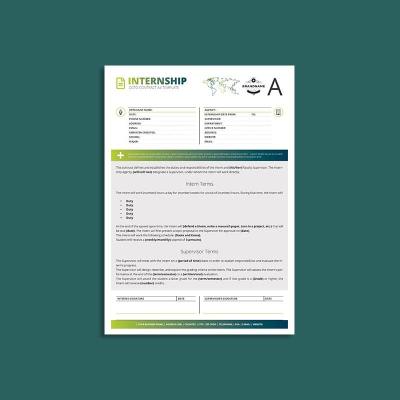 Octo Internship Contract A4 Template