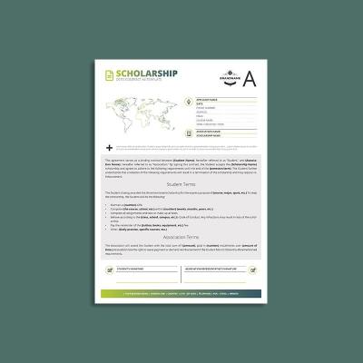 Octo Scholarship Contract A4 Template