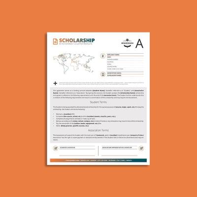 Octo Scholarship Contract US Letter Template