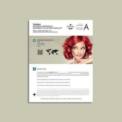 Tessera Booking Agreement Contract US Letter Template