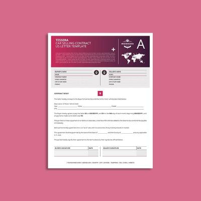 Tessera Car Selling Contract US Letter Template