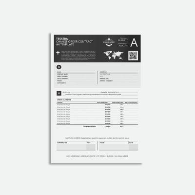 Tessera Change Order Contract A4 Template