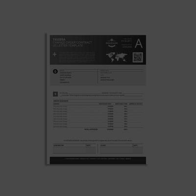 Tessera Change Order Contract US Letter Template