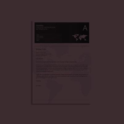 Tessera College Application A4 Template