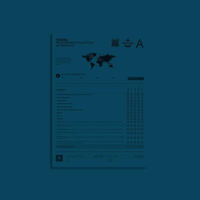 Tessera HR Interview Evaluation A4 Template