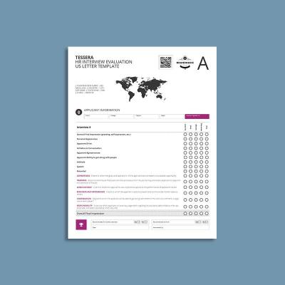 Tessera HR Interview Evaluation US Letter Template