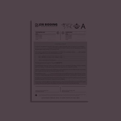 Tessera Job Bidding Contract A4 Template