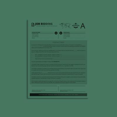 Tessera Job Bidding Contract US Letter Template
