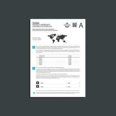 Tessera Payment Agreement Contract A4 Template