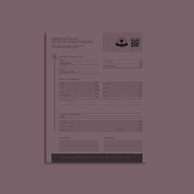Absentee Report US Letter Form Template