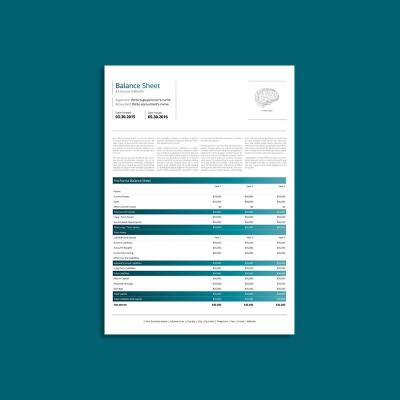 Balance Sheet A3 Template