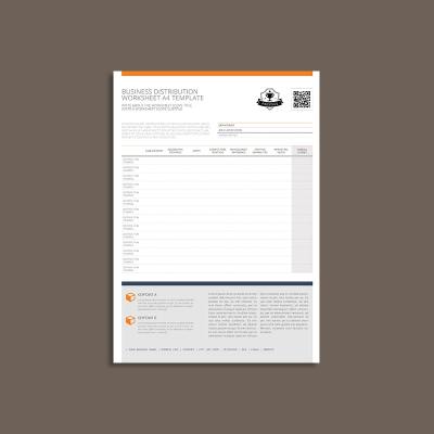 Business Distribution Worksheet A4 Template