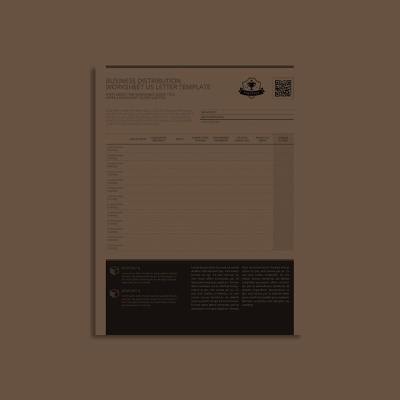 Business Distribution Worksheet US Letter Template