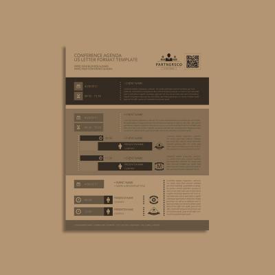 Conference Agenda US Letter Template