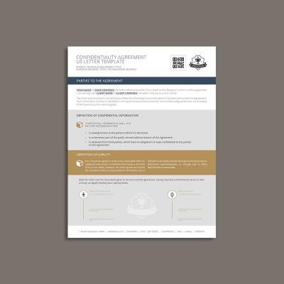 Confidentiality Agreement US Letter Template