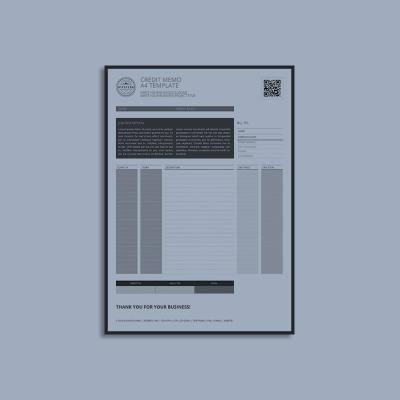 Credit Memo A4 Template