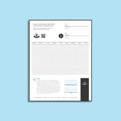 Daily Expense Report US Letter Template