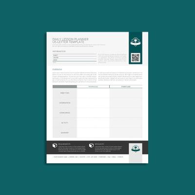 Daily Lesson Planner US Letter Template