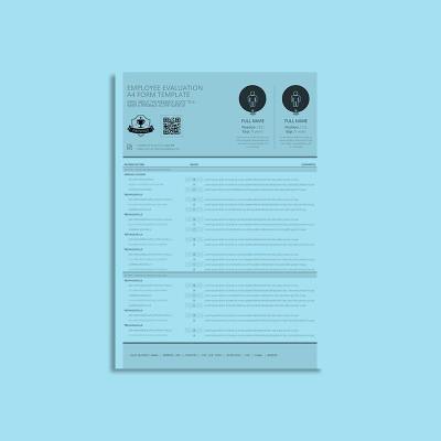 Employee Evaluation A4 Form Template