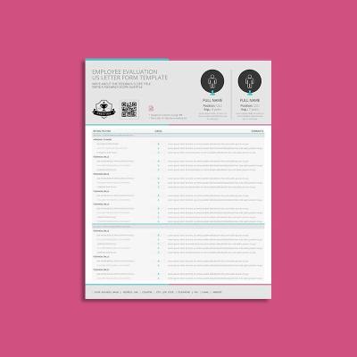 Employee Evaluation US Letter Form Template