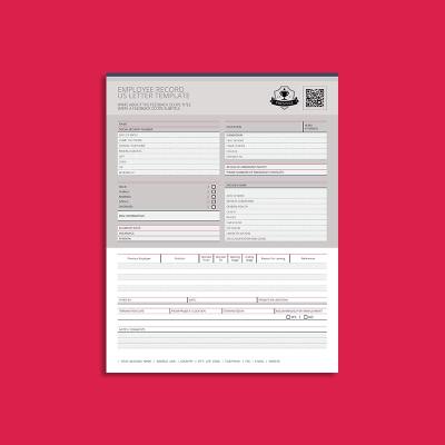 Employee Record US Letter Template