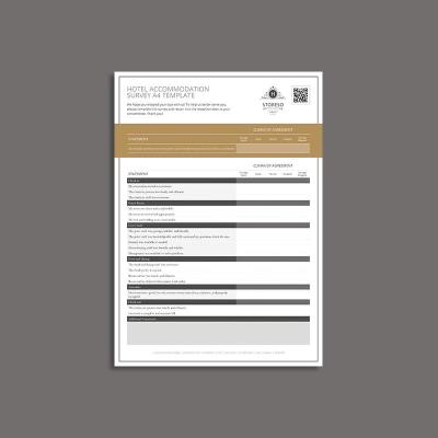 Hotel Accommodation Survey A4 Template