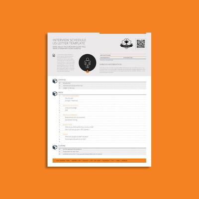 Interview Schedule US Letter Template