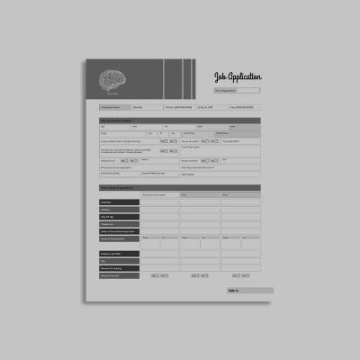 Job Application Form Template US Letter
