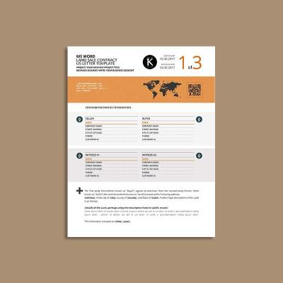 MS Word Land Sale Contract US Letter Template