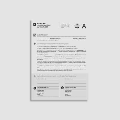 MS Word Lease Contract A4 Template