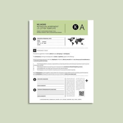 MS Word Retention Agreement US Letter Template