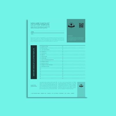New Hire Checklist US Letter Template