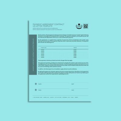 Payment Agreement Contract US Letter Template