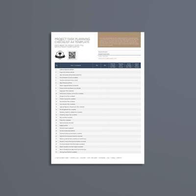 Project Task Planning Checklist A4 Template