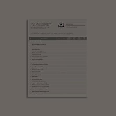 Project Task Planning Checklist US Letter Template