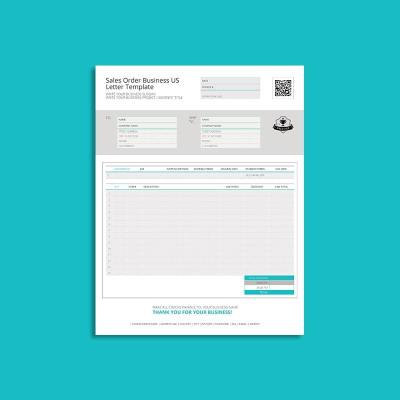 Sales Order Business US Letter Template